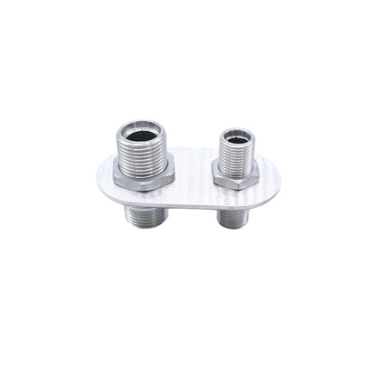 2-Port Billet Aluminum Firewall Heater A/C Bulkhead Connector Fitting 181152-100