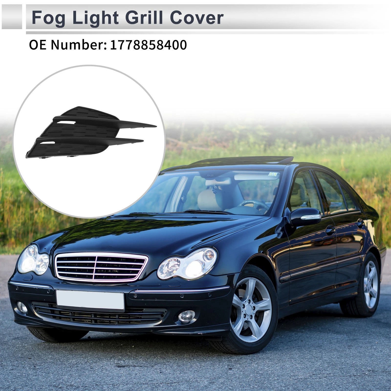 1 Pc Front Right Fog Light Grill for Mercedes Benz A-Class (2019–2020)