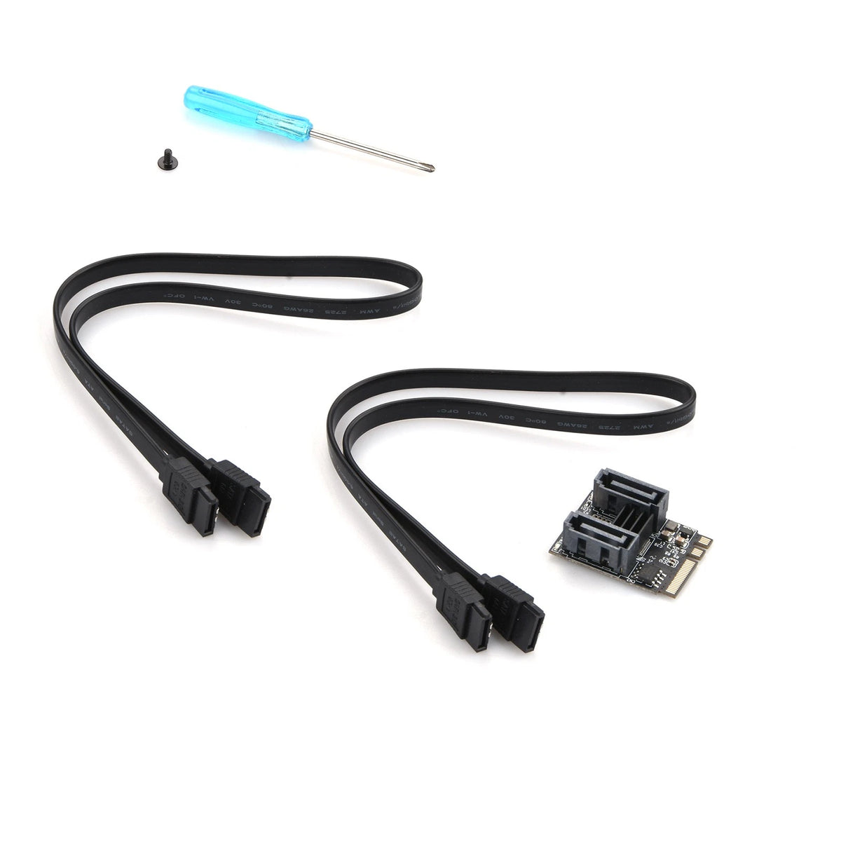 M.2 to Dual Port SATA Hard Disk Adapter Card for M2 A + E (2015–2023)