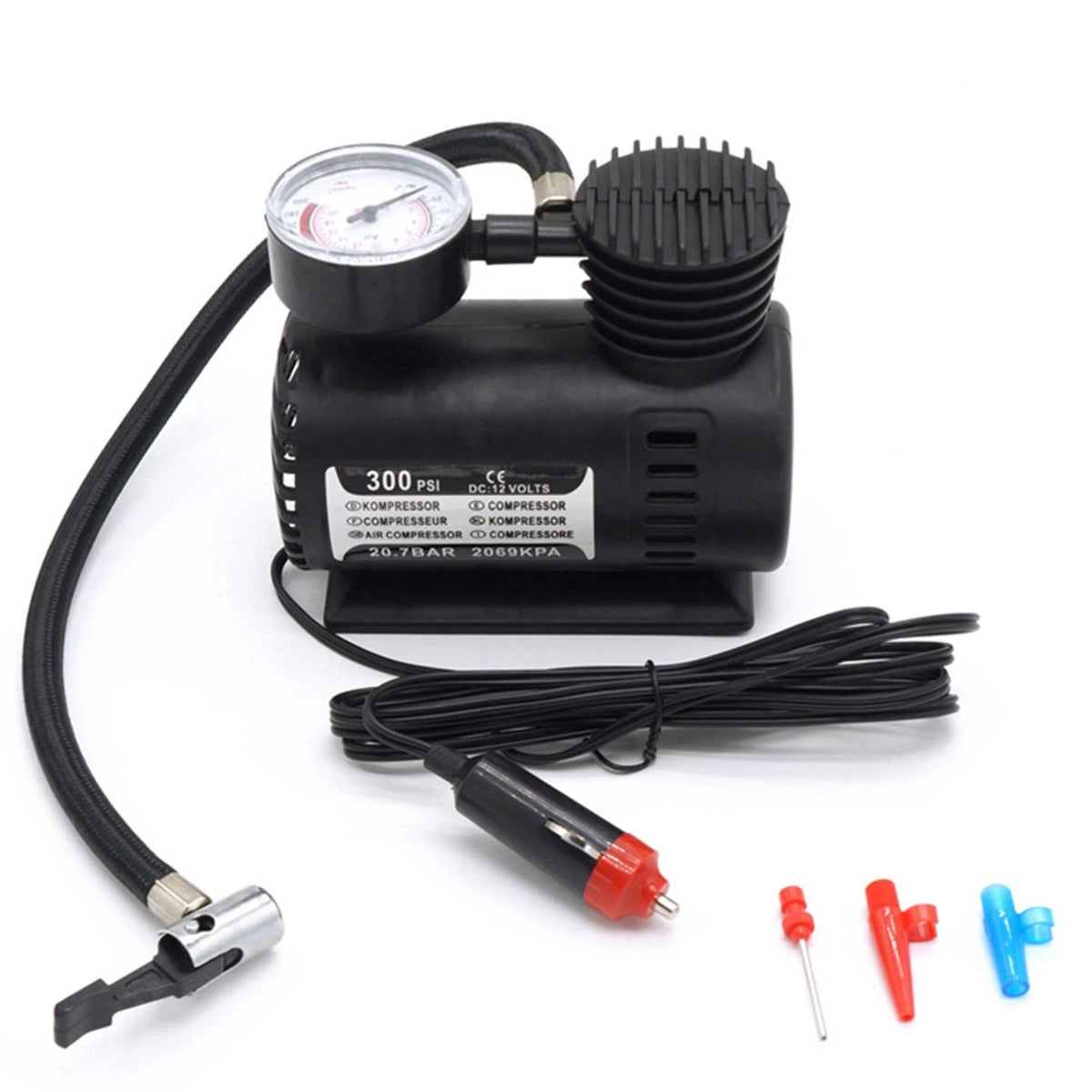 12V Portable Air Compressor Pump for DC Outlet/Cigarette Lighter