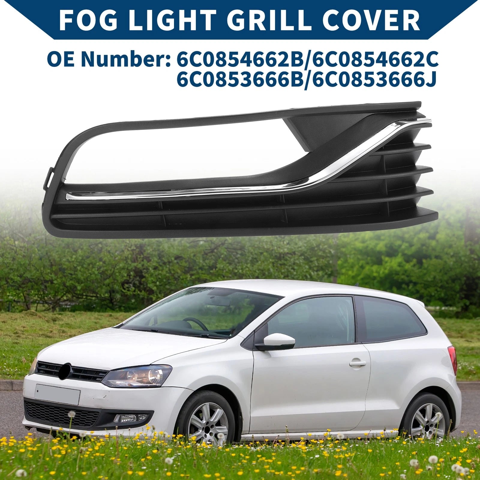 Front Right Fog Light Grill Replacement for Volkswagen 6R (2014–2017)