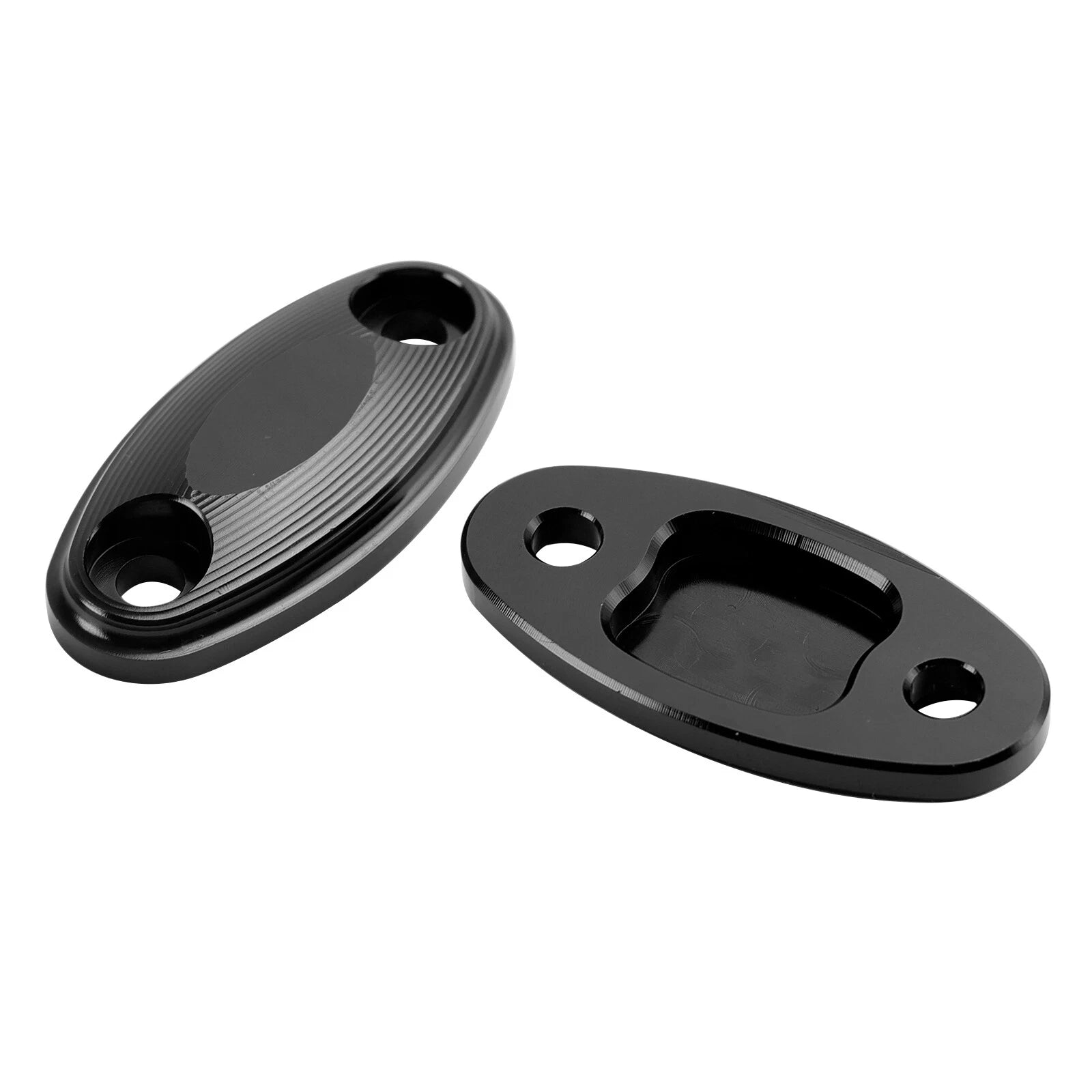 CNC Aluminum Black Mirror Block Off Plates for Honda CBR500R CBR600RR (2013–2020)