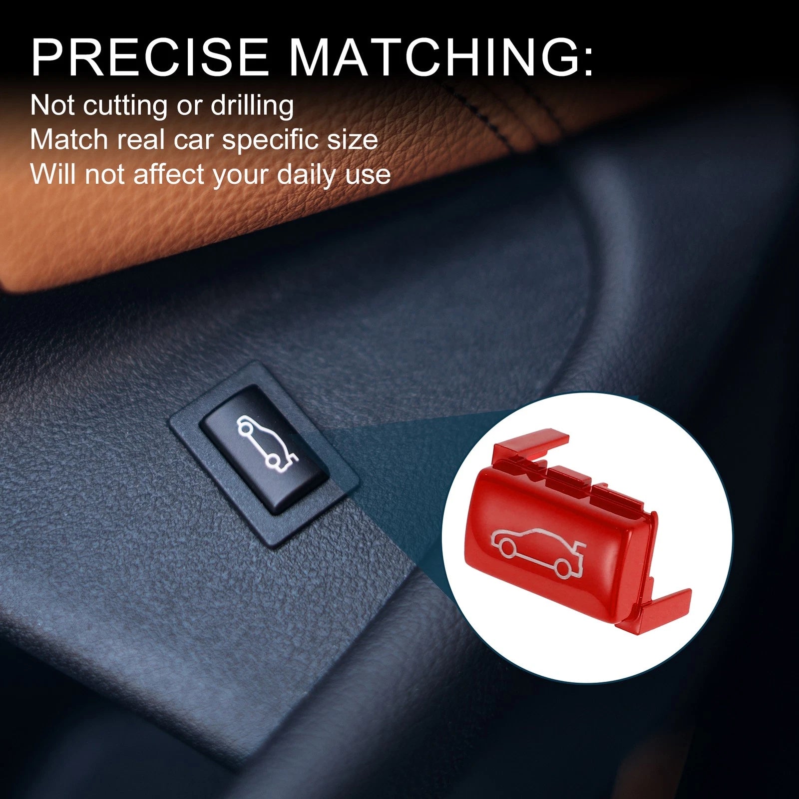 Tailgate Rear Trunk Switch Button Cover for BMW 1 2 3 4 5 6 7 X1 X3 Red (2004–2017)