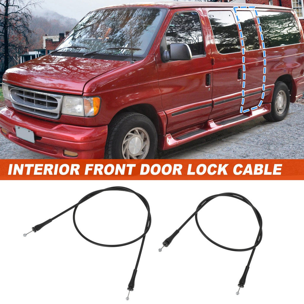 2pc Cargo Door Latch Release Cable for Ford E150 E250 E350 (2004–2014)