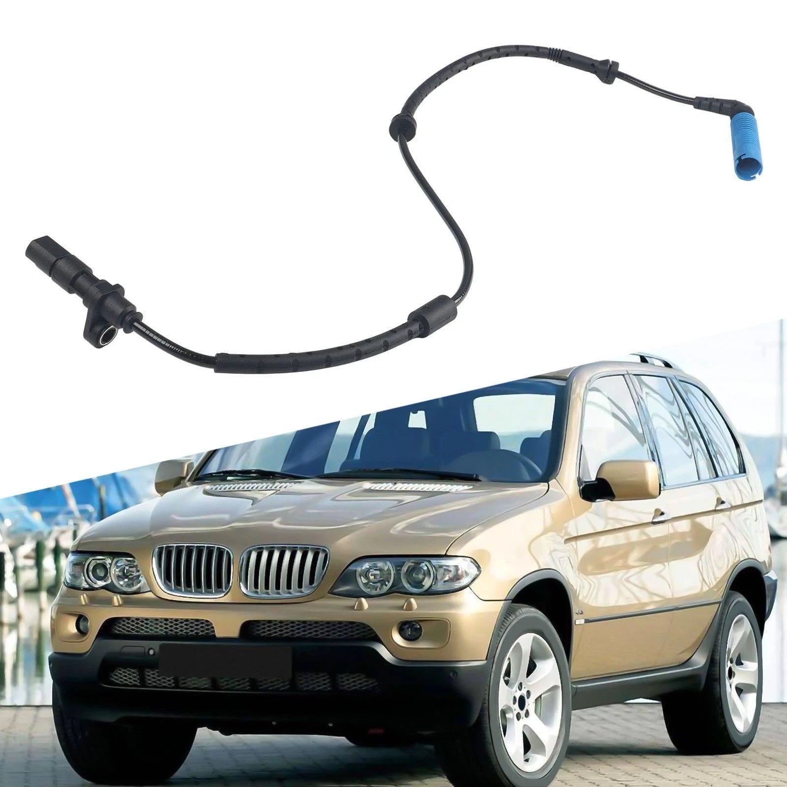 Rear Left Right ABS Sensor for BMW X5 (E53) (2000–2006) 34526756380