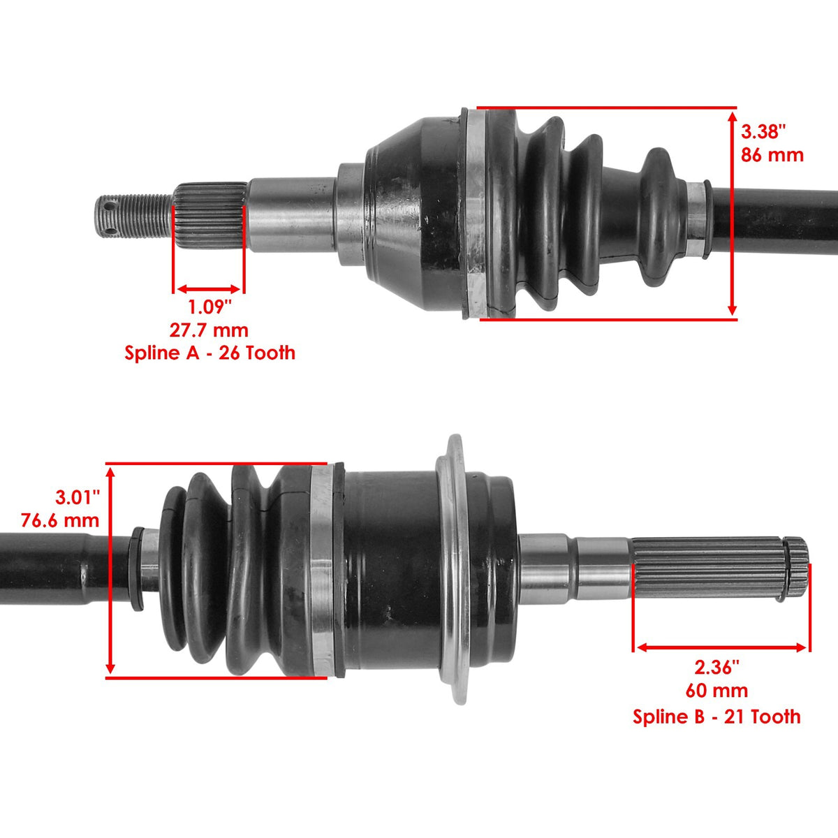 Front Right CV Axle Replacement for Can-Am Maverick 1000 XMR (2014–2015)