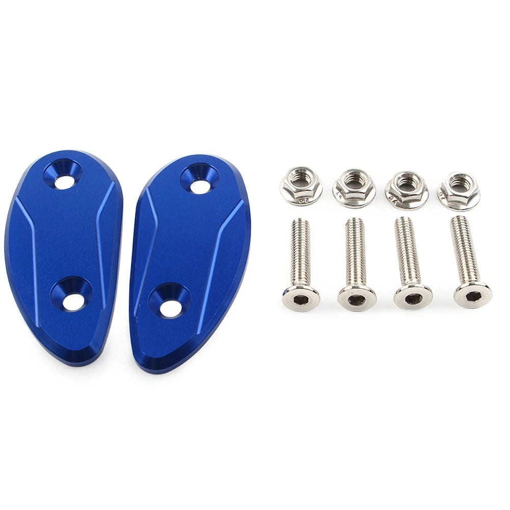 Rear View Mirror Block Base Plates for Honda CBR1000RR (2008–2017) Blue