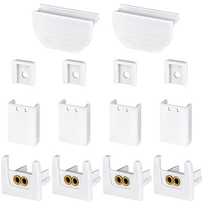 14 PCS Folding Curtain Brackets for Side Top Mount