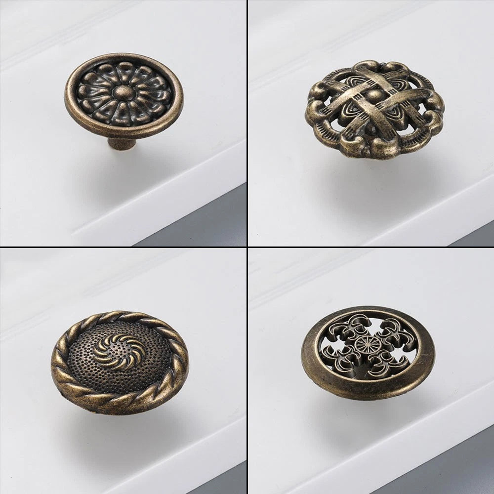 2X Antique Bronze Door Pull Handle for Cabinet Drawer (Universal Fit)