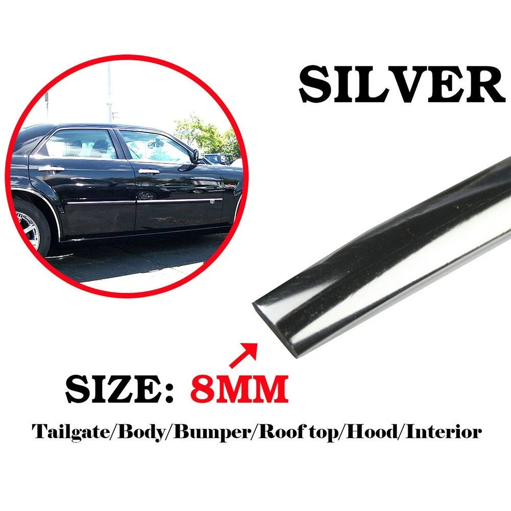 Trim Decorative Strip 5/16\" 8mm Accessory Chrome Door