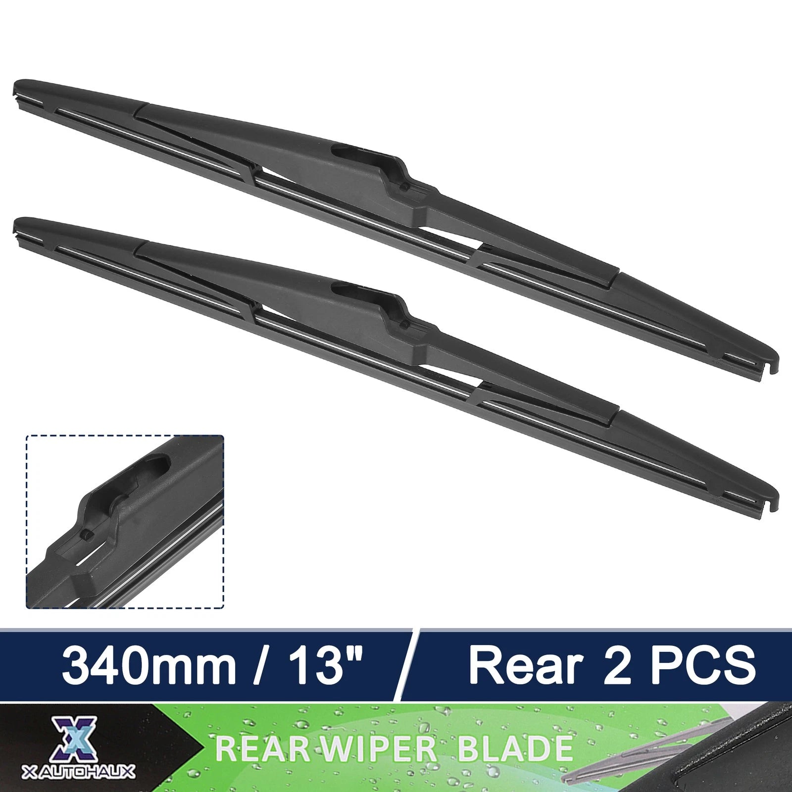 2pcs Rear Windshield Wiper Blade Replacement for Hyundai Grand Santa Fe (2013–2017)