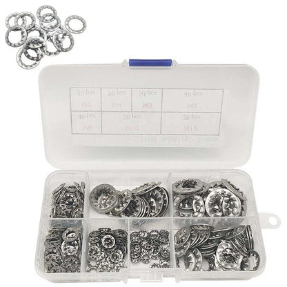 270Pcs Stainless Steel Internal Tooth Washers for Secure Fastening Solutions