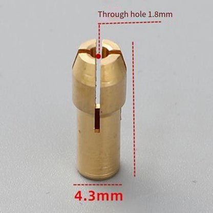 10pcs Brass Drill Chuck Adapter for Mini Rotary Tools (0.5-3.2mm)