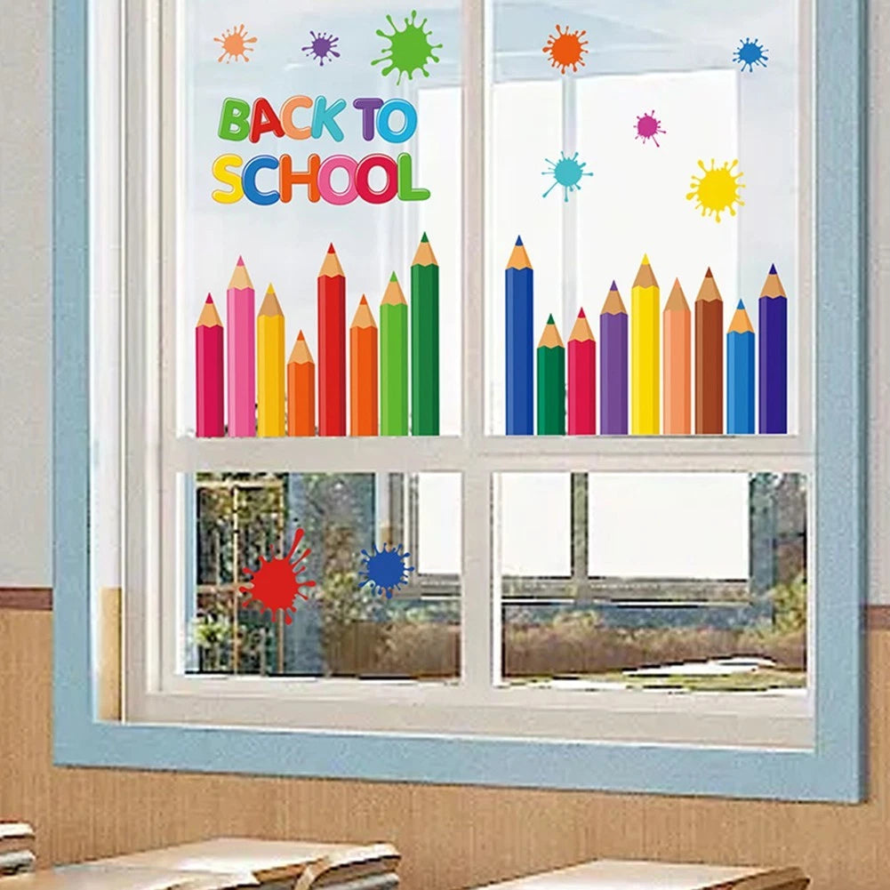 Back to School Decor Set of 4 Bright Colors