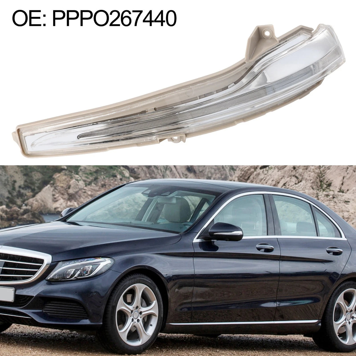 Left Side Reversing Mirror for Mercedes-Benz E-Class (ABS, Indicator)