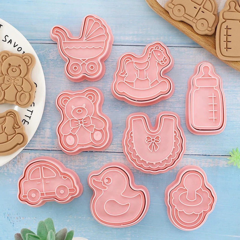 8 Piece Baking Tool Set Cookie Cutters for Dessert Preparation