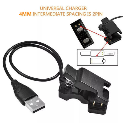 2 Pin 4MM USB Smart Watch Charger Clip Charging Cable Adapter