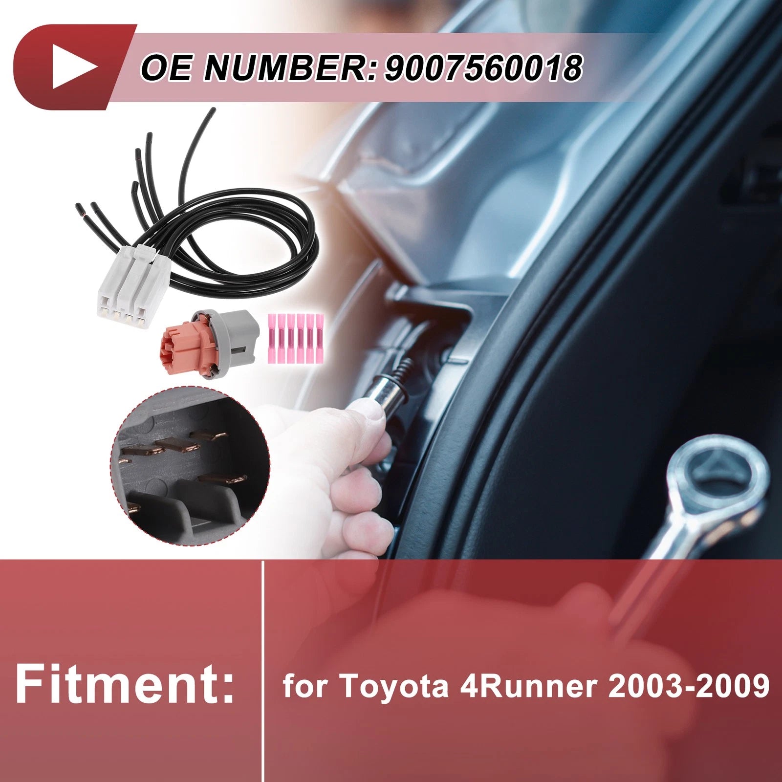 Tail Light Socket Wiring for Toyota 4Runner (2003–2009) No. 9007560018