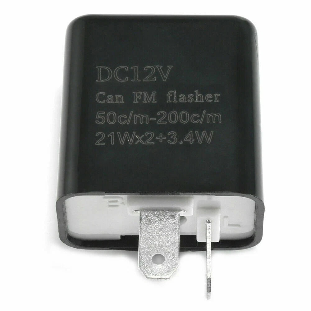 2X 2Pin 12V LED Flasher Relay for Universal Vehicles (Fix Hyper Flash)