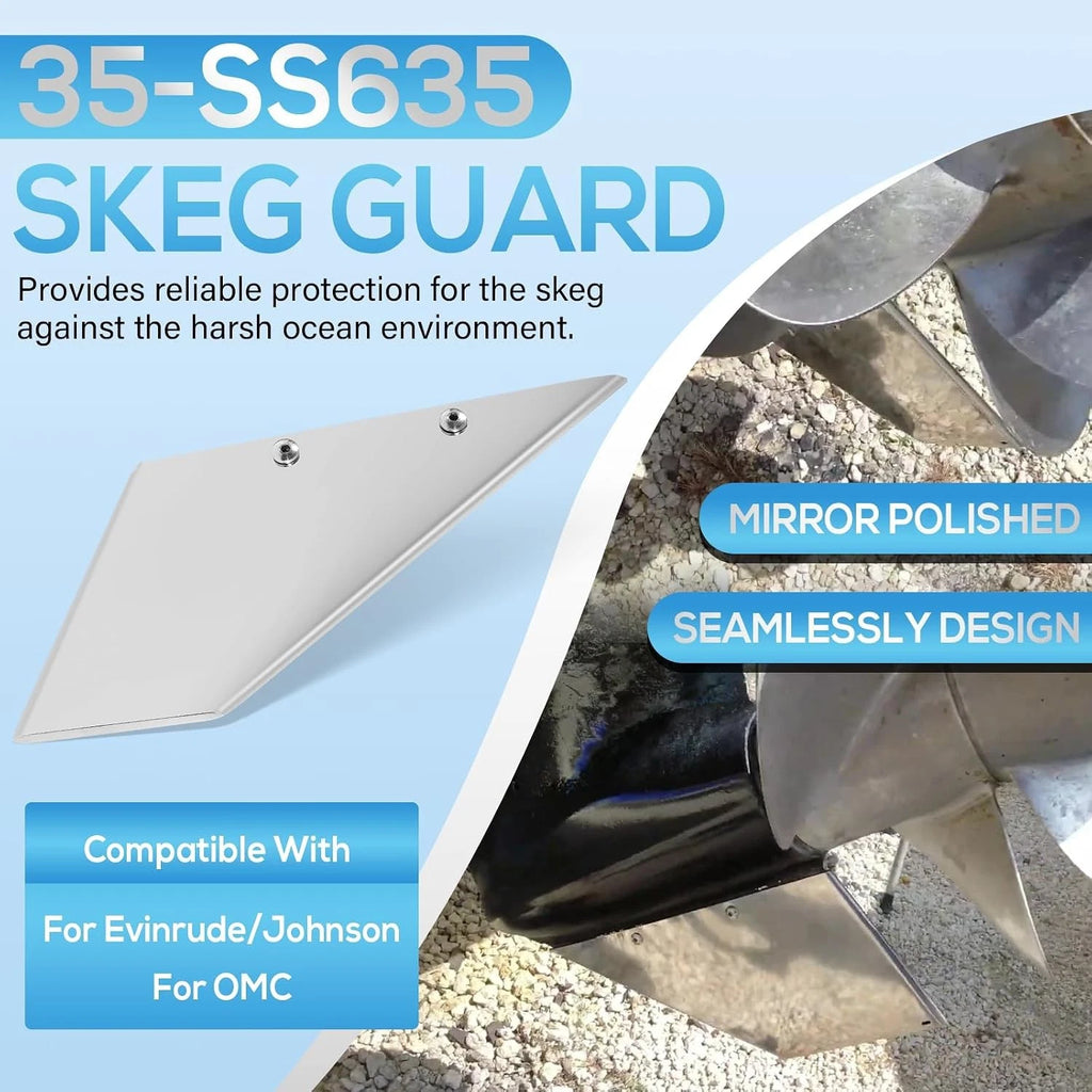 Skeg Protector for Evinrude Johnson 90-140 HP 2-Stroke