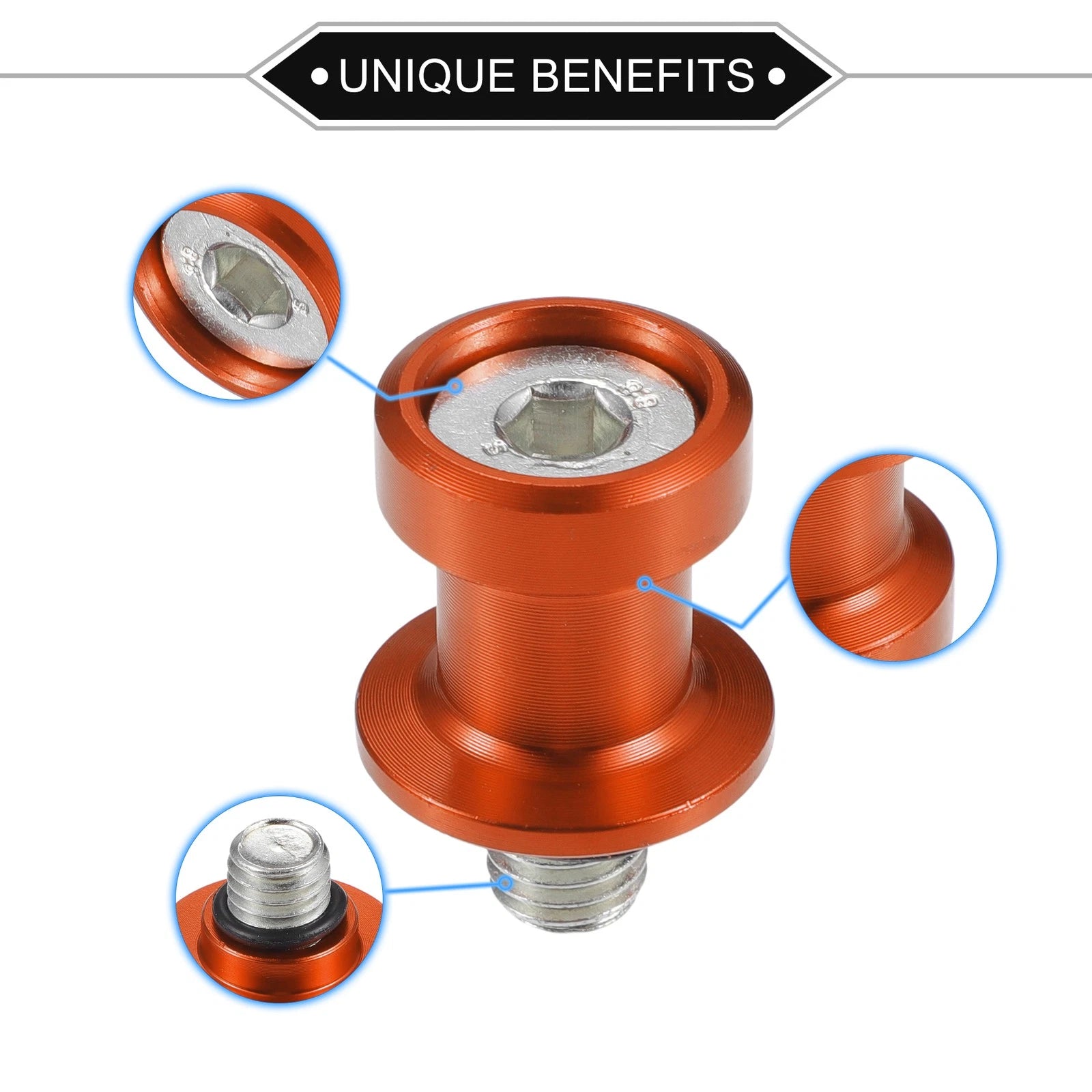 Motorcycle Swingarm Spools 10mm CNC for Honda CB500F CB500X (2013–2021)
