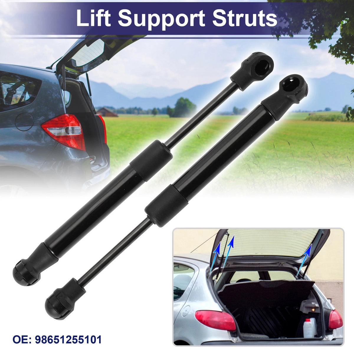 Rear Hatch Lift Support Struts No. 98651255101 for Porsche Boxster (1997–2004)