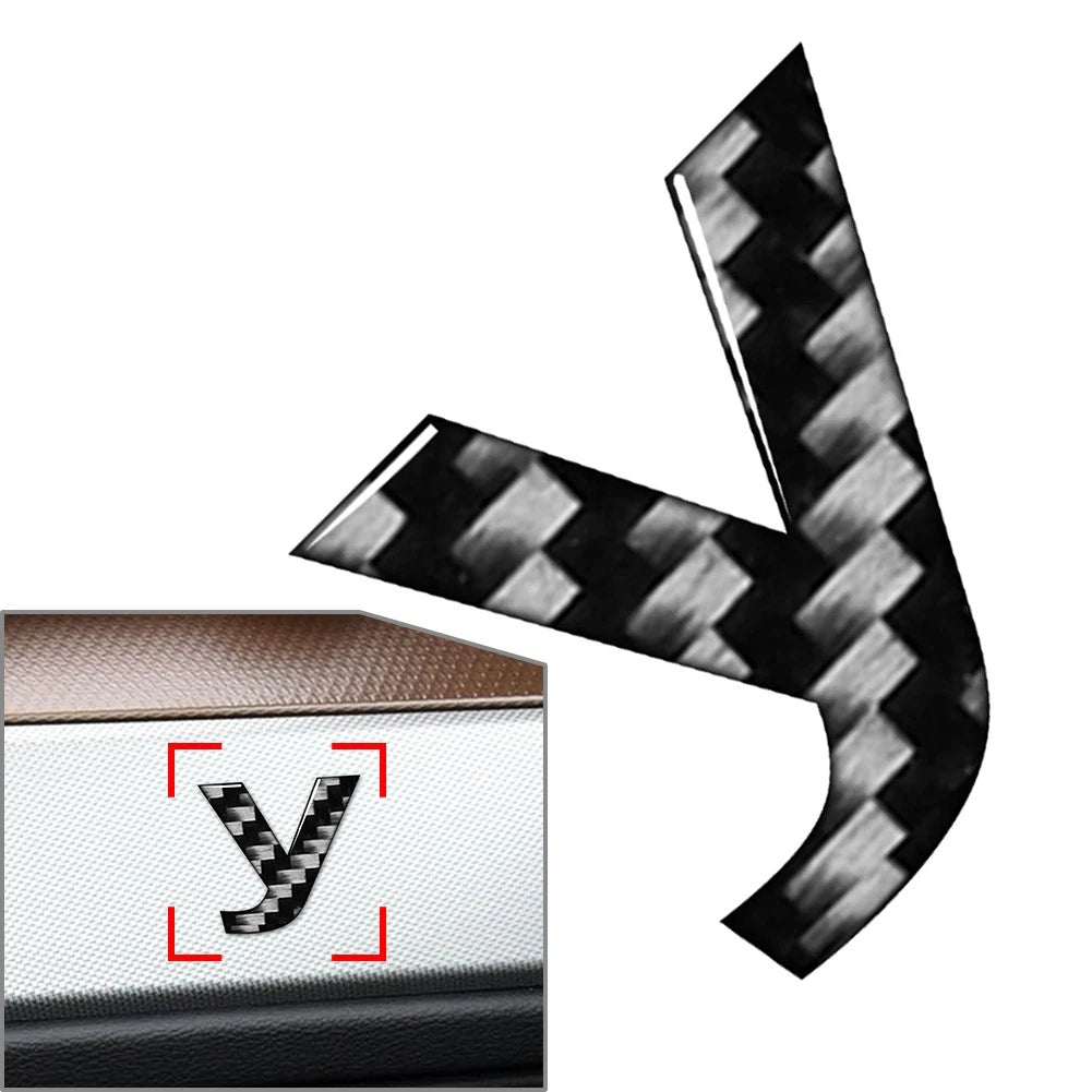Lowercase Alphabet Letter Decals Stickers for Car Emblem
