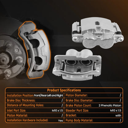 Front Disc Brake Calipers Pair for Chevrolet Suburban 1500/Tahoe (2000–2006)