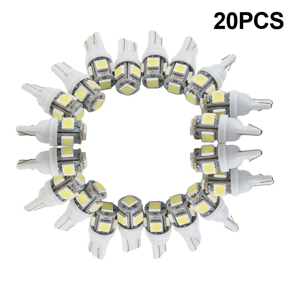 Pack of 20 Super Bright 921 LED License Plate Bulbs 6000K White