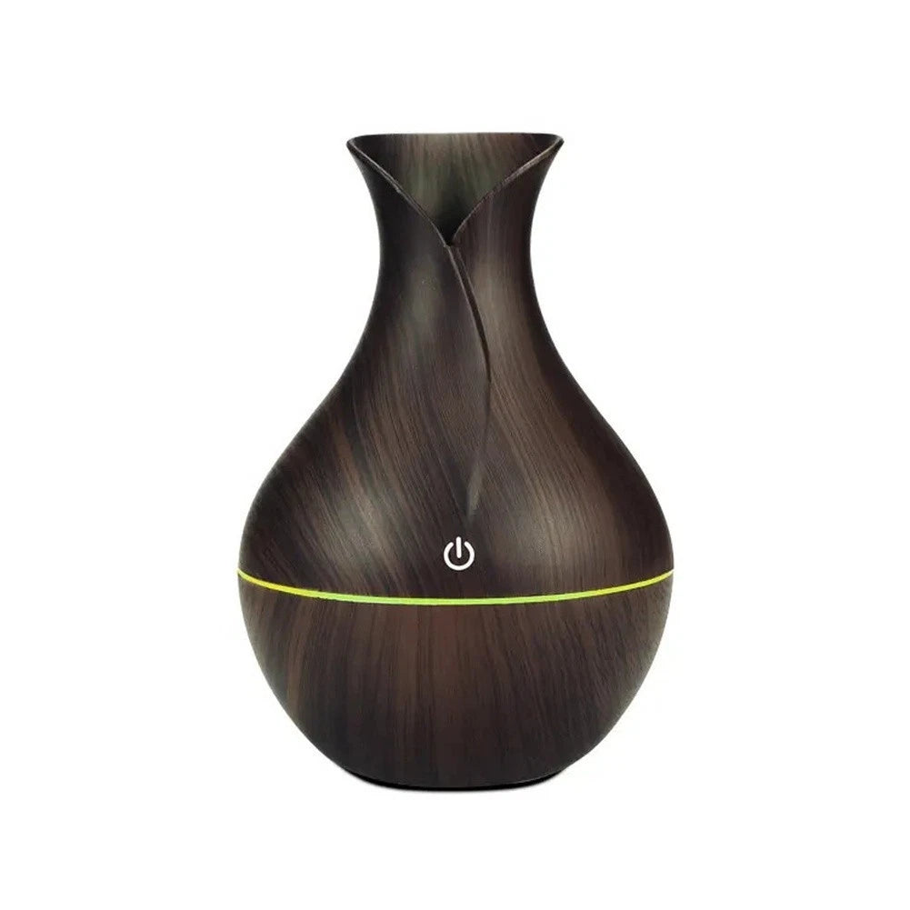 130ml Humidifier for Mini Desktop (USB, Quiet Operation, Wood Texture)