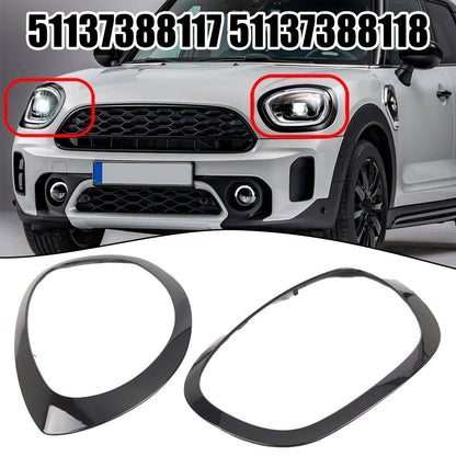 Black Headlight Bezel Ring for Mini F60 F61 (2017–2023)