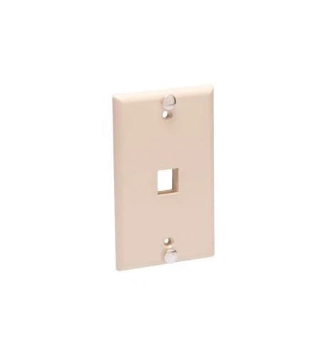 Wall Plate for ICC IC107FFWIV (1-Port, Flush, Ivory)