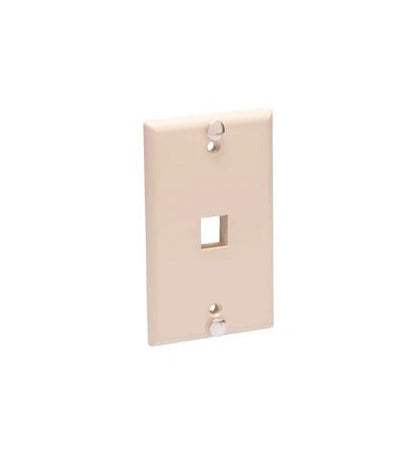 Wall Plate for ICC IC107FFWIV (1-Port, Flush, Ivory)