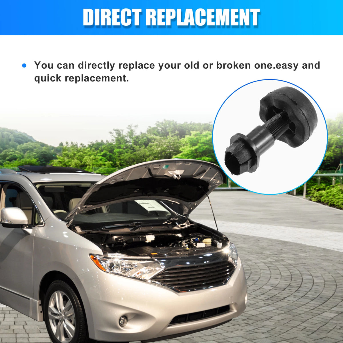 2X Hood Stop Cushion Bumper Rubber for Ford Focus (2012–2013) CV6Z16758A