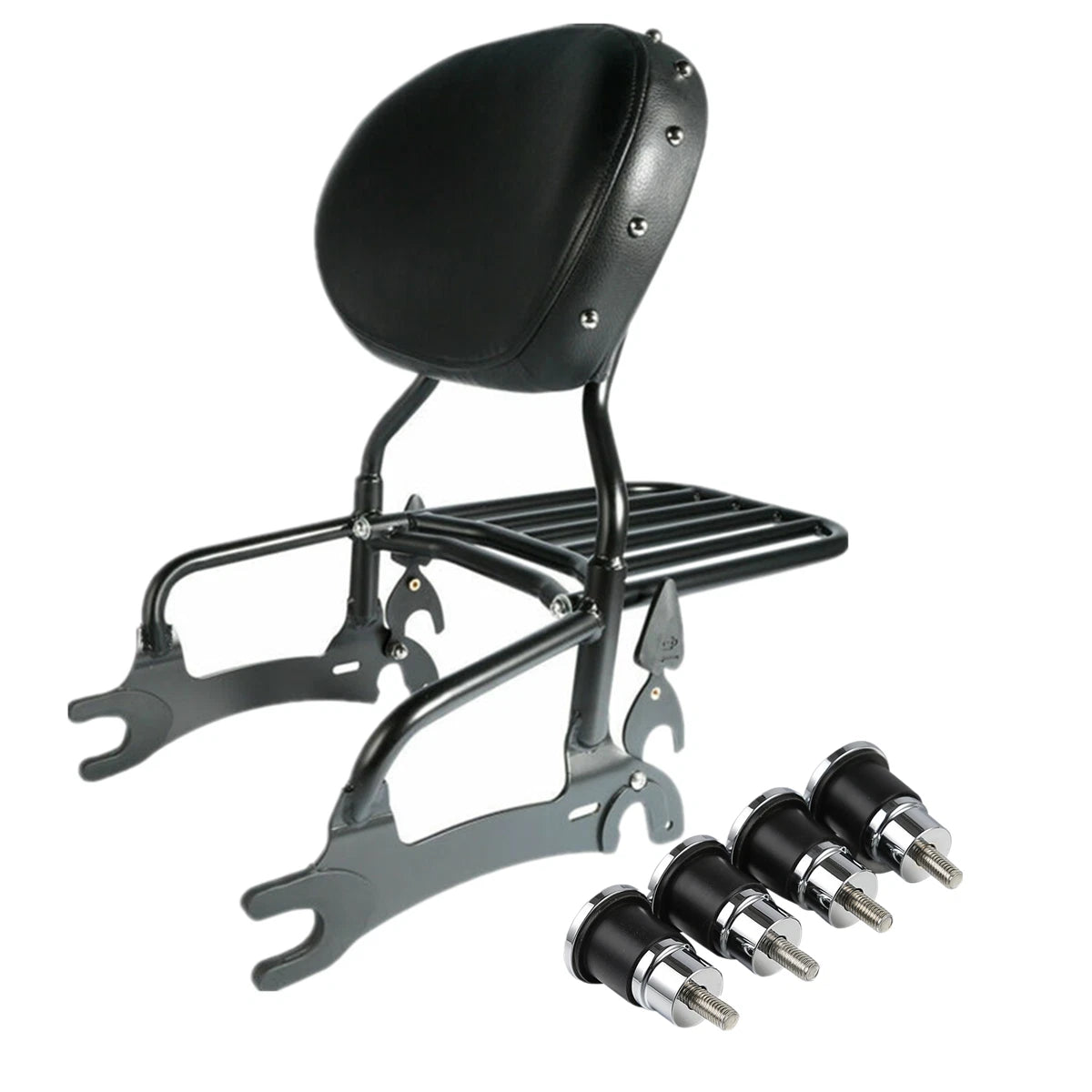 12" Backrest Sissy Bar Pad & Quick Release Spools for Indian Chieftain (2014–2022)