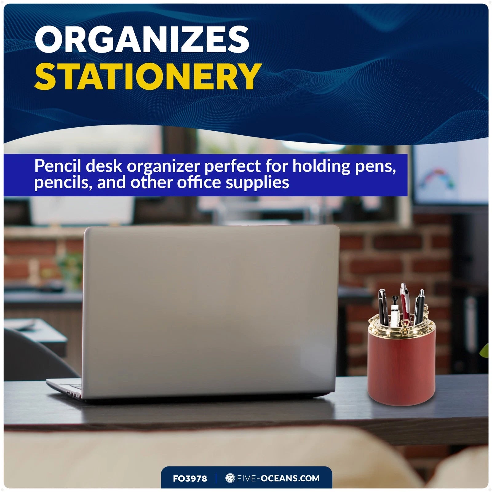 Porthole Collection Nautical Pencil Holder for Desk