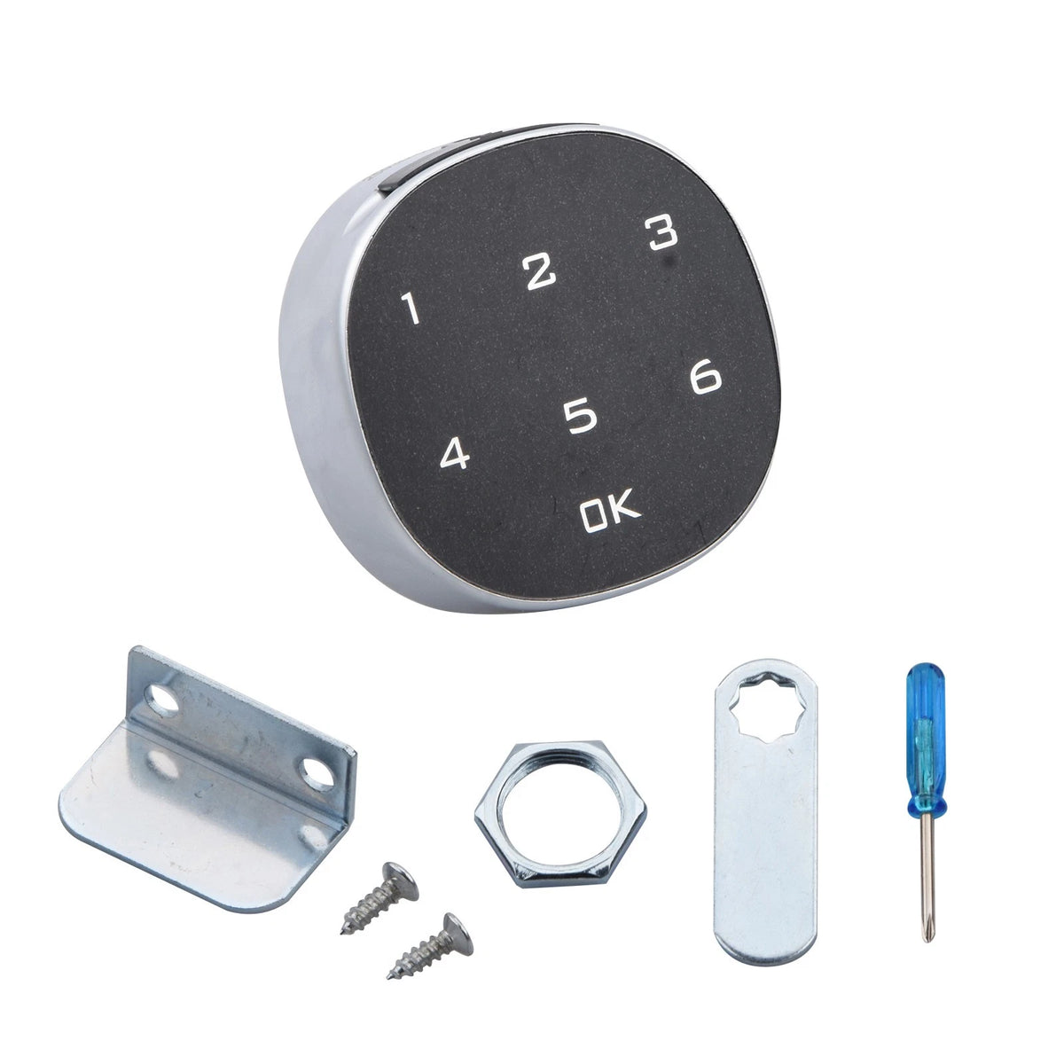 Electronic Password Lock for Security Cabinet (Black/Silver)
