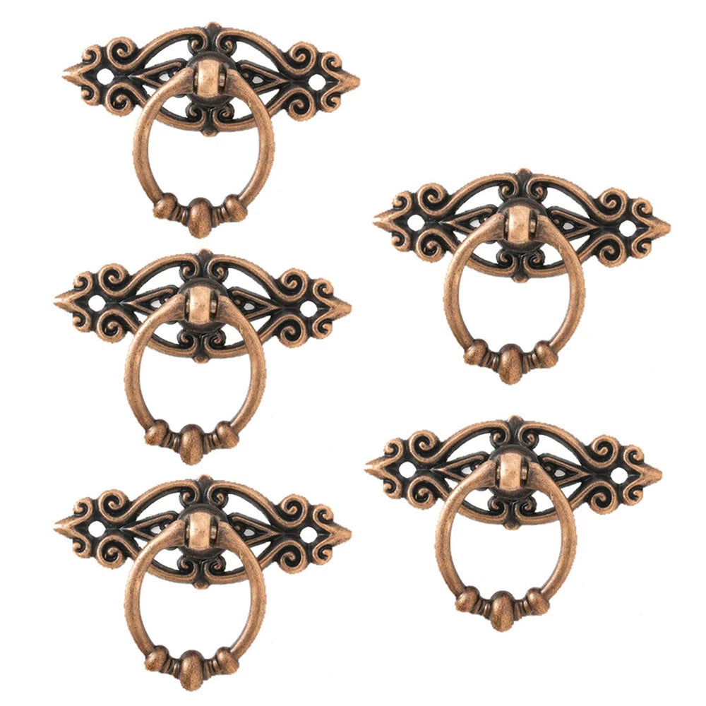 5Pcs Cabinet Hardware Pull Knob Ring Handle for Furniture