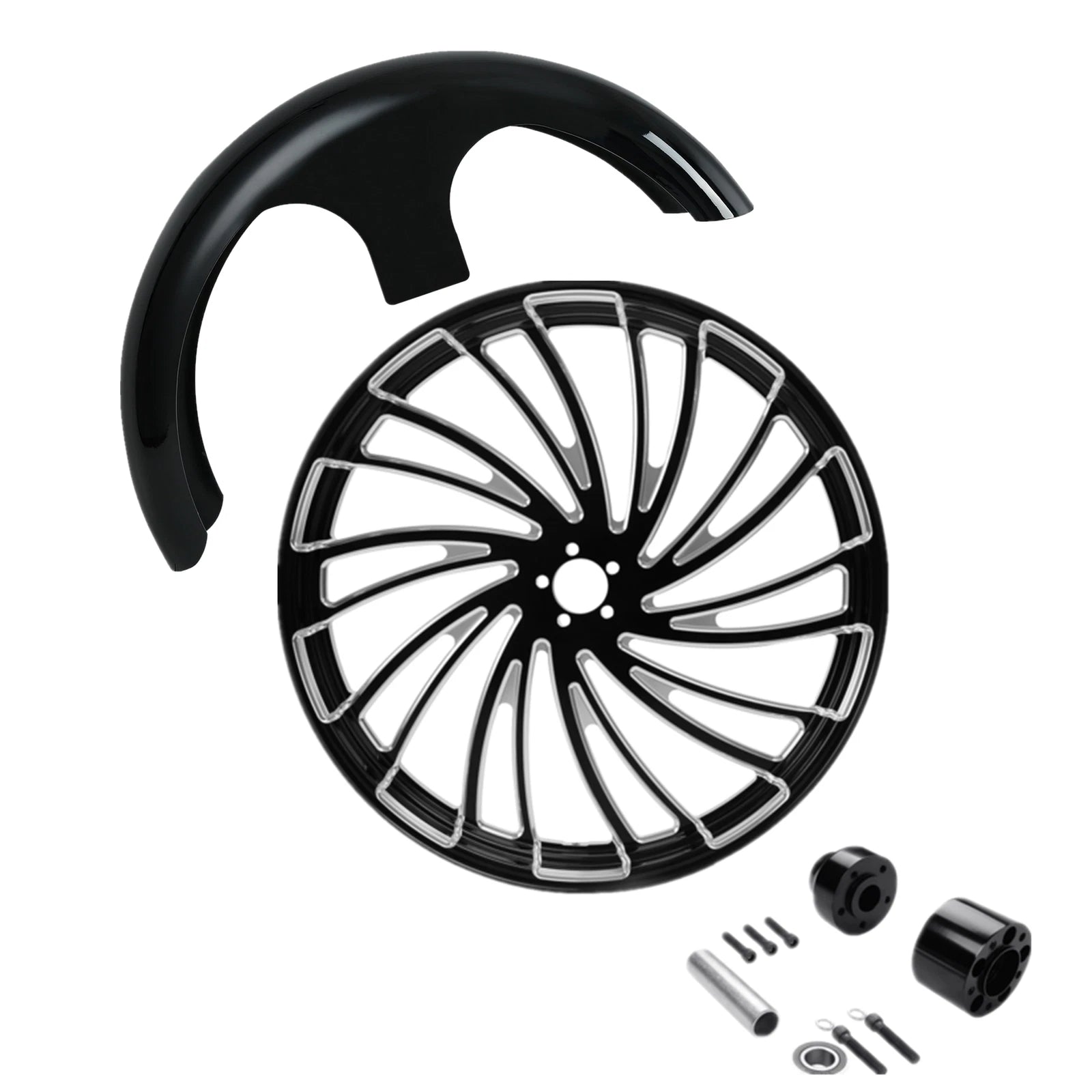 30" Front Wheel Rim for Harley Touring (2008–2025) Single Disc Hub Painted