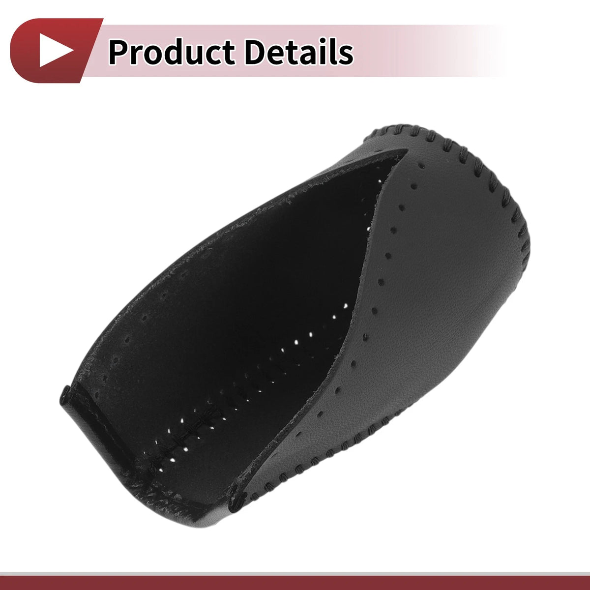 1 Pc Gear Shift Knob Cover for Toyota Corolla (2014–2018) Black Faux Leather