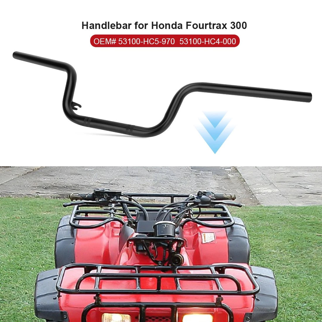 Handlebar 53100-HC5-970 for Honda Fourtrax 300 TRX300 (1988–2000)