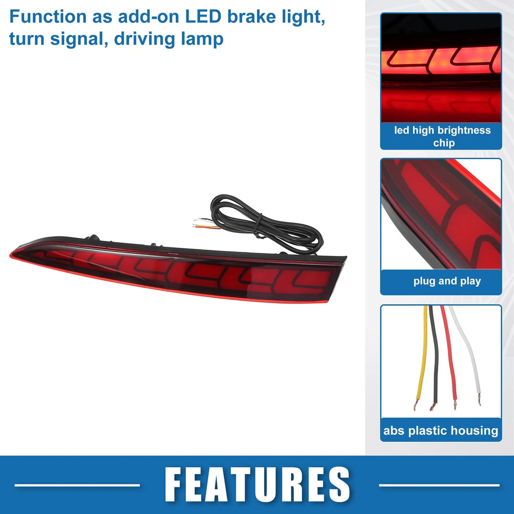 Rear Bumper Reflector Tail Light Pair for Hyundai Accent (2006–2011)