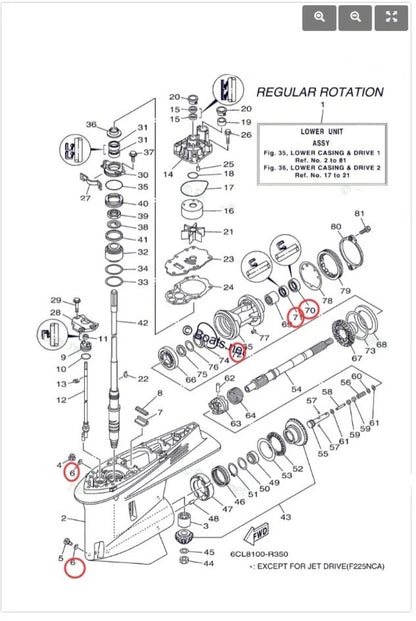 Seal Kit for Yamaha 4-Stroke 225 250 300 HP (93101-30002)