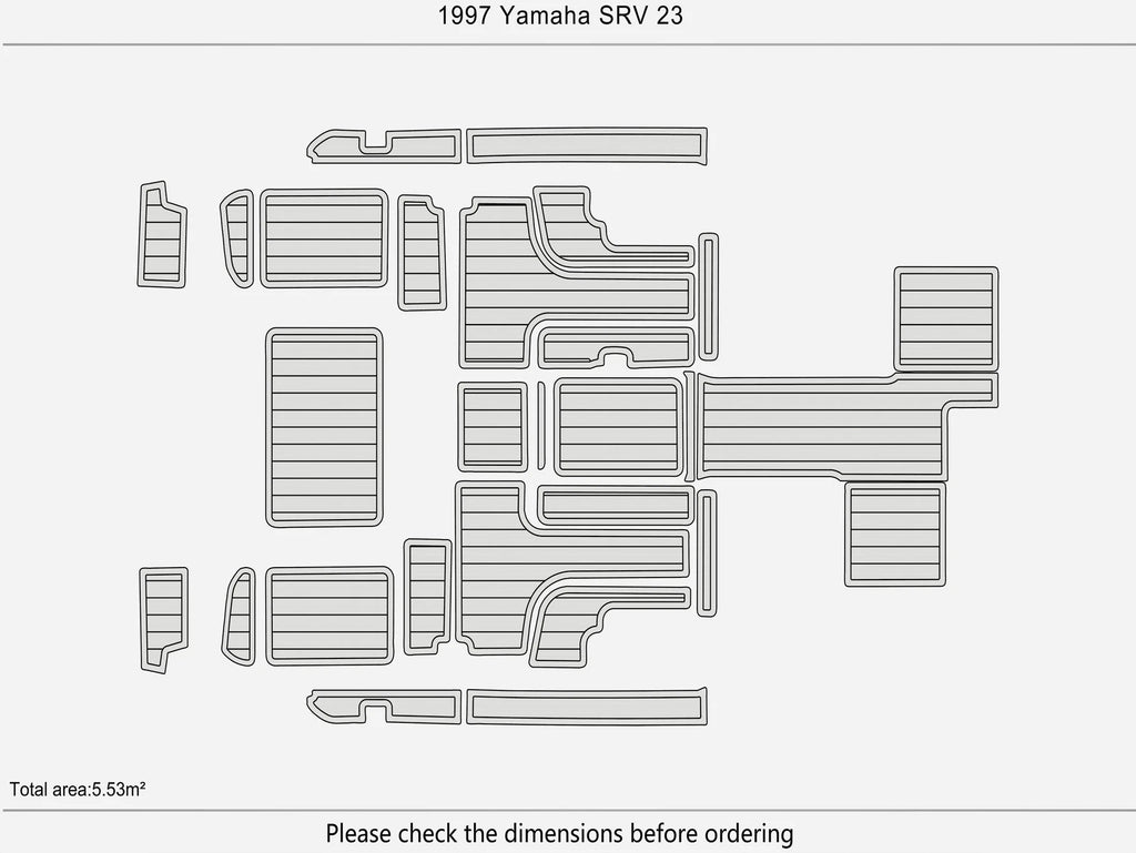 EVA Foam Pads for Yamaha SRV 23 (1997) Swim Platform Cockpit Flooring Mat