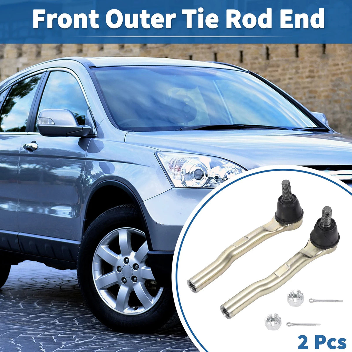 2X Front Outer Tie Rod Ends for Honda HR-V (2016–2022) No. 53560T7J003