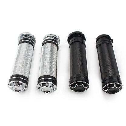 1" Billet Cut Handle Bar Hand Grips for Harley Sportster Touring Dyna Softail