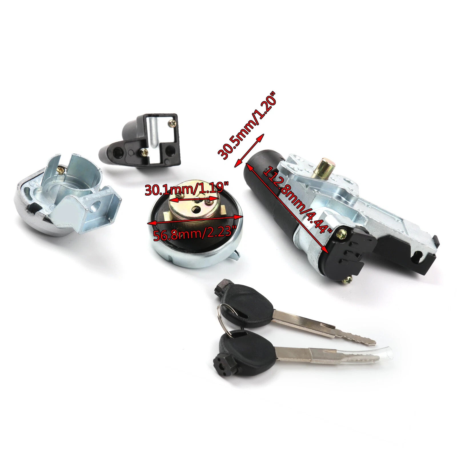 Ignition Switch Fuel Gas Cap Seat Lock Key Kit for Honda NPS50 Ruckus 50 (2003–2019)