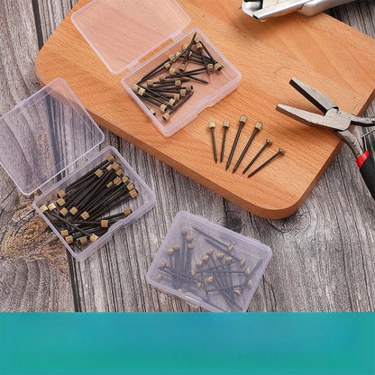 2 Sizes Square Brass Cap Nails Kit for Picture Frames