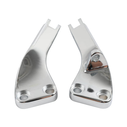 Chrome Passenger Foot Peg Mount Brackets for Harley Dyna (2006–2017)