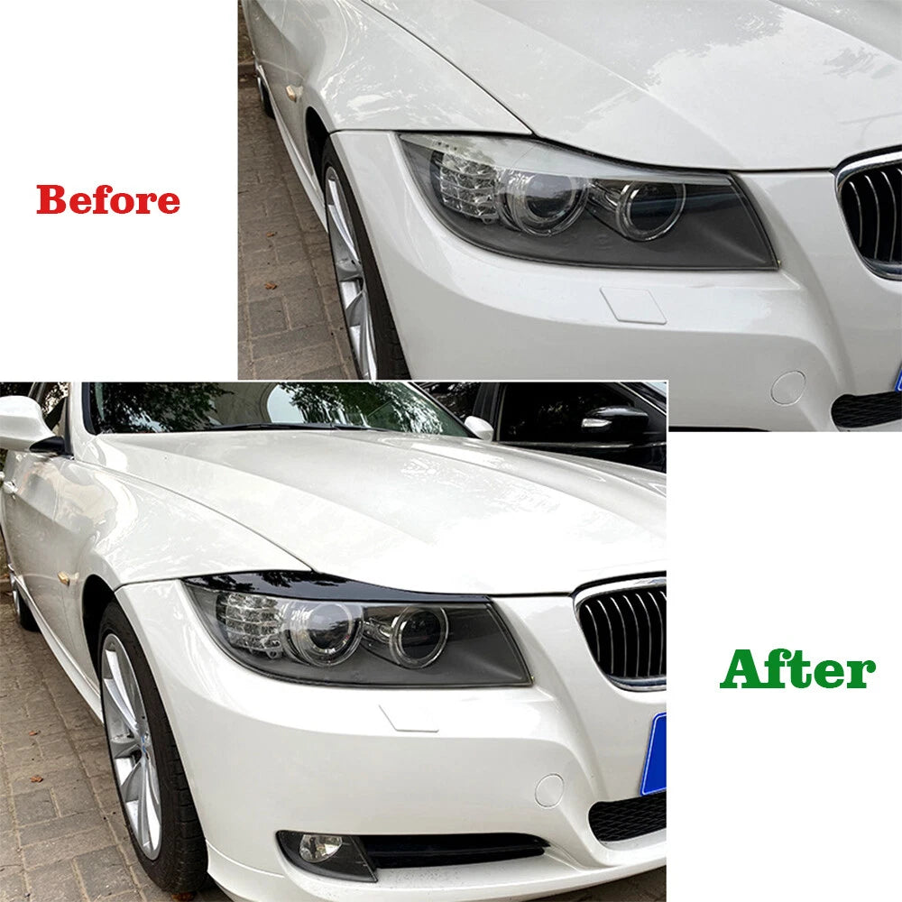 Headlight Eyebrow Eyelid Cover Trim for BMW 3 Series E90 E91 (2005–2012)